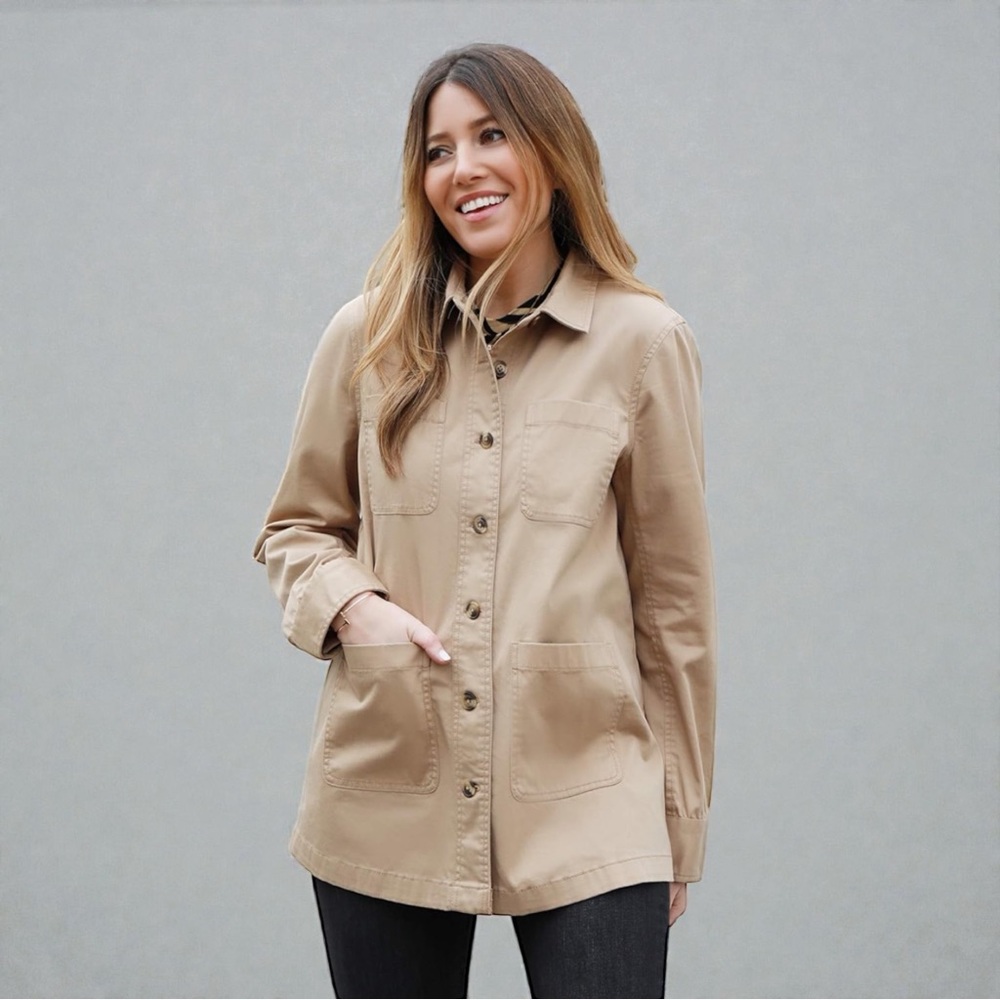 We Are Twinset The Drop Women's Wheat Barn Shirt Jacket